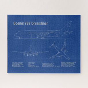 Airliner 787 - Aeroplane Blueprint Drawing Plans A Jigsaw Puzzle
