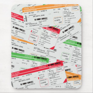 Airliner tickets mouse mat