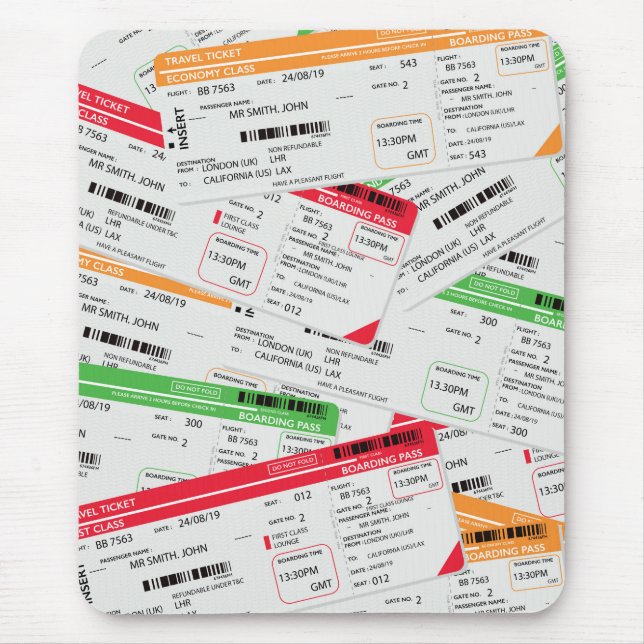 Airliner tickets mouse mat (Front)