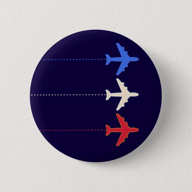 airlines aeroplanes 6 cm round badge (Front)
