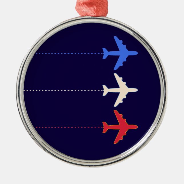 airlines aeroplanes metal tree decoration (Front)