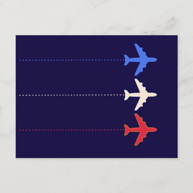 airlines aeroplanes postcard (Front)