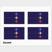 airlines aeroplanes rectangular sticker (Sheet)