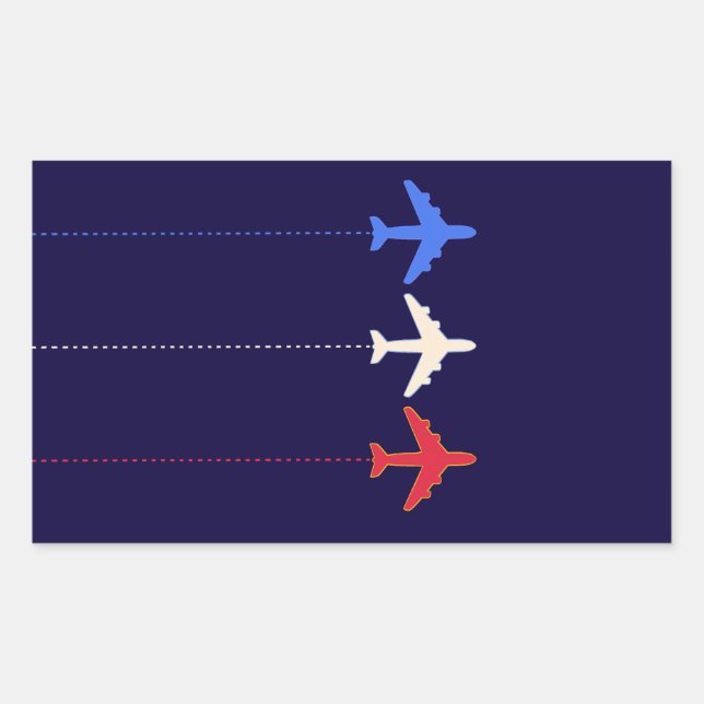 airlines aeroplanes rectangular sticker (Front)