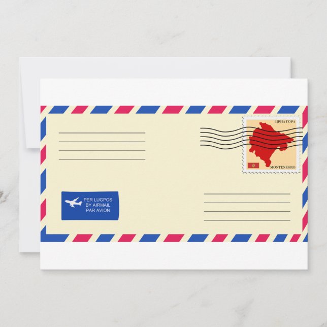 Airmail Envelope Invitations (Front)