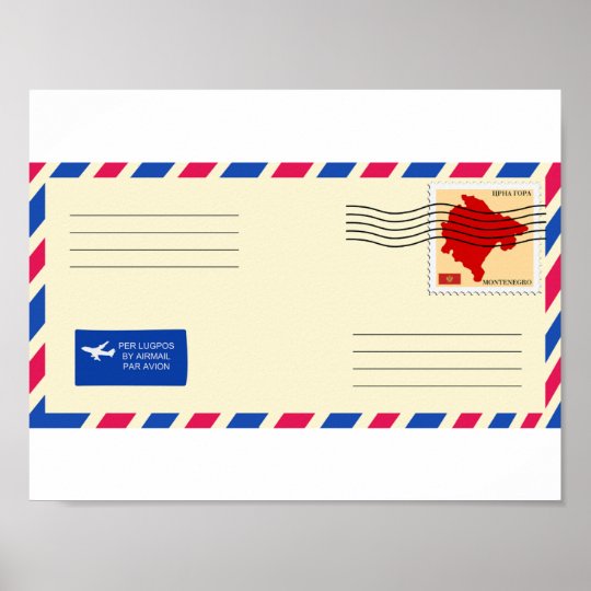 Airmail Envelope Poster | Zazzle.co.uk