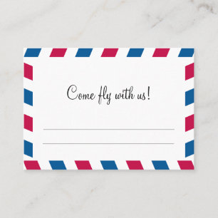 Airmail Escort Seating Card Wedding