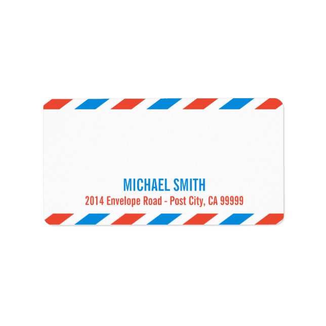 Airmail label template (Front)
