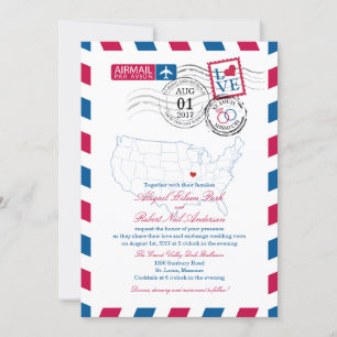 Airmail Missouri Wedding Invitation