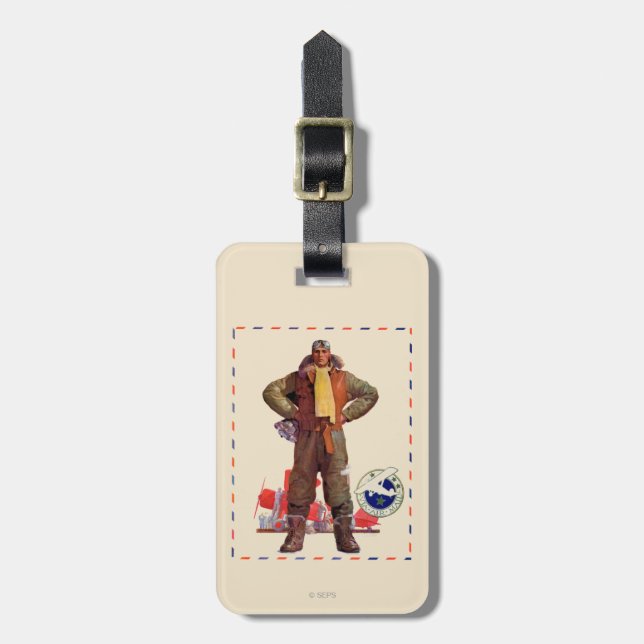 Airmail Pilot Luggage Tag (Front Vertical)