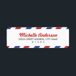Airmail Return Address Labels<br><div class="desc">Address labels with a cute airmail style striped pattern.</div>