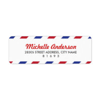Airmail Return Address Labels
