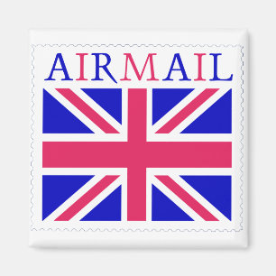 Airmail Union Jack Flag Magnet