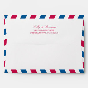 Airmail with Return Address 5x7 Envelopes