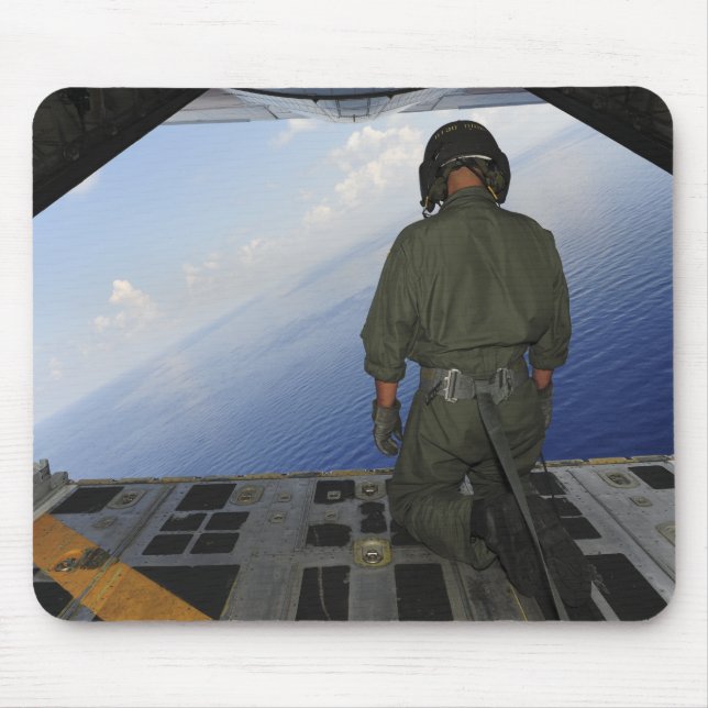 Airman observes the waters of the Gulf of Mexic Mouse Mat (Front)