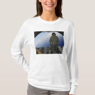 Airman observes the waters of the Gulf of Mexic T-Shirt