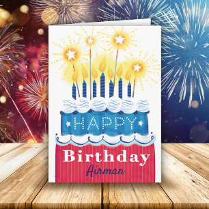Airman Patriotic Birthday Card