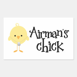 Airman's Chick Rectangular Sticker