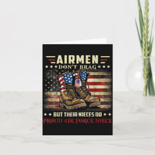 Airmen don't brag proud air force niece family card