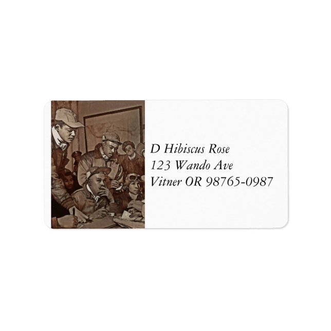 Airmen Receive Their Orders Label (Front)