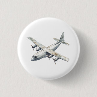 Airplane 3 Cm Round Badge
