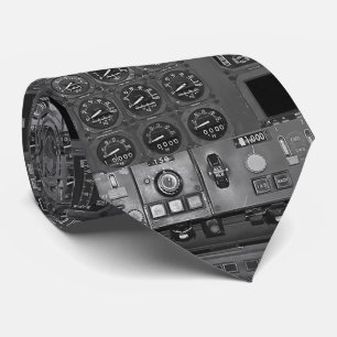 Airplane Aircraft Flight Deck Cockpit Pilot Flies Tie