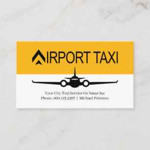  Airplane Airport Taxi Service Business Card