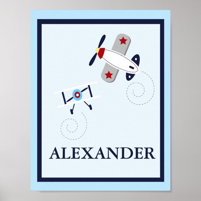 AIRPLANE AVIATOR CUSTOM NAME PRINT (Front)