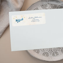 Airplane Baby Shower Whimsical Boy Baby Welcome 