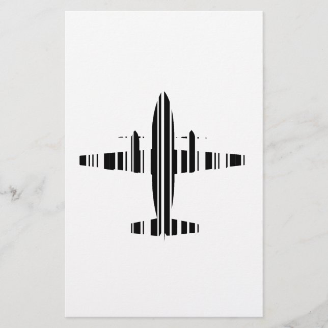 AIRPLANE BAR CODE Jetstream Barcode Pattern Design (Front)