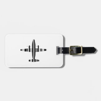 AIRPLANE BAR CODE Jetstream Barcode Pattern Design Luggage Tag