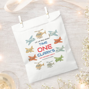 Airplane Boy 1st Birthday Fun Sky Theme Party Favour Bags