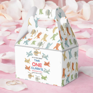 Airplane Boy 1st Birthday Fun Sky Theme Party Favour Box