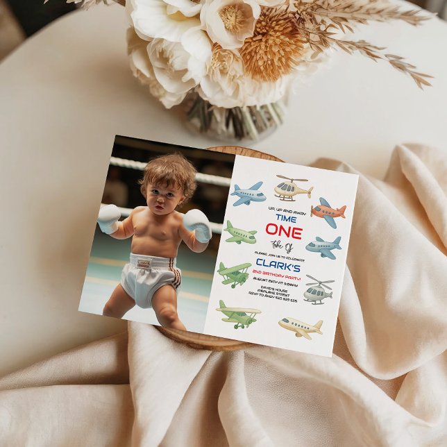 Airplane Boy 1st Birthday | Fun Sky Theme Party Invitation (Creator Uploaded)