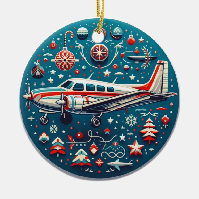 Airplane Christmas Ornament (Front)