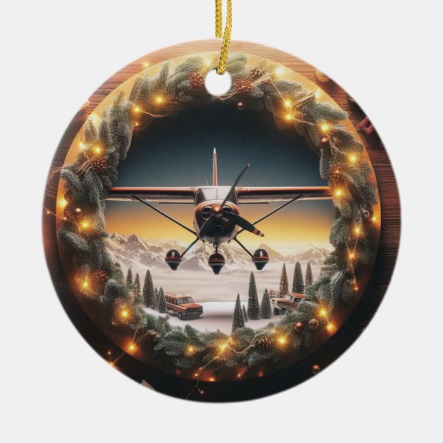 Airplane Christmas Ornament (Front)