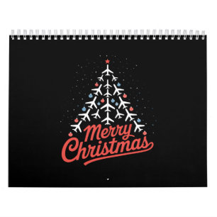 Airplane Christmas Tree Pilot Calendar