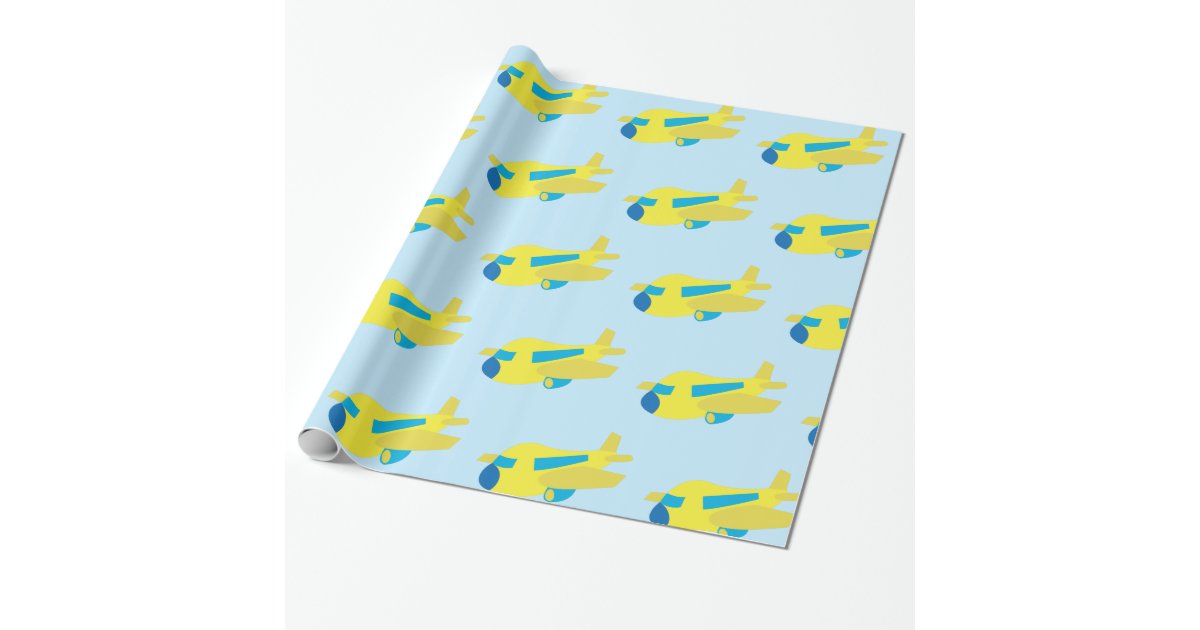 Airplane Design Wrapping Paper Zazzle