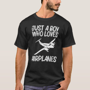 Airplane Designs For Boys Men Cool Pilot Plane Fly T-Shirt