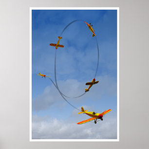 Airplane doing an Aerobatic Loop Poster