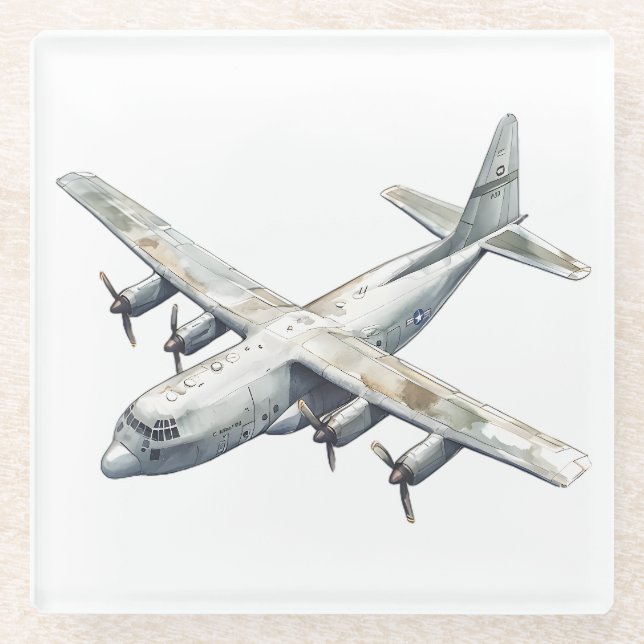 Airplane Glass Coaster (Front)