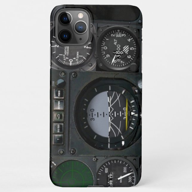 Airplane Instrument Panel iPhone Case (Back)