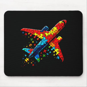 Airplane Jigsaw Puzzle Kids Toddler Boys Autism Aw Mouse Mat