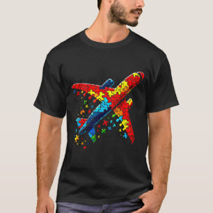 Airplane Jigsaw Puzzle Kids Toddler Boys Autism Aw T-Shirt