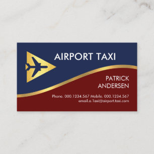 Airplane Liftoff Runway Airport Taxi Business Card