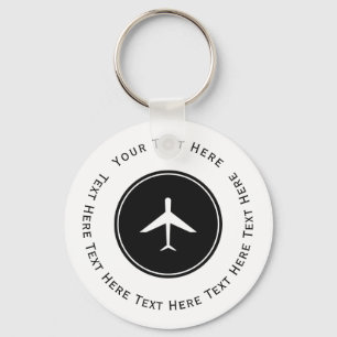 Airplane Logo Key Ring