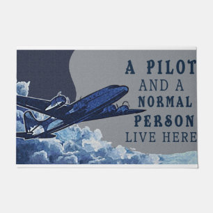 Airplane Lover Doormat, Gift For Pilot Lover Doormat