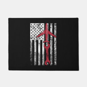 Airplane Mechanic Shirt Aviation Technician Gift Doormat