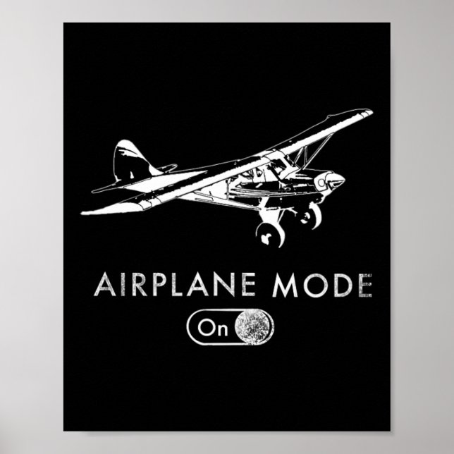 Airplane Mode On Pilot Super Bush Cub  Poster (Front)