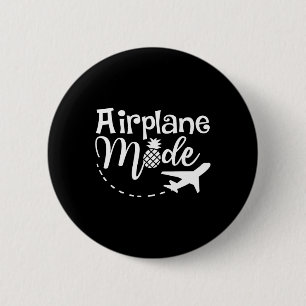 Airplane Mode Traveling Pineapple Vacation Trip Gi 6 Cm Round Badge